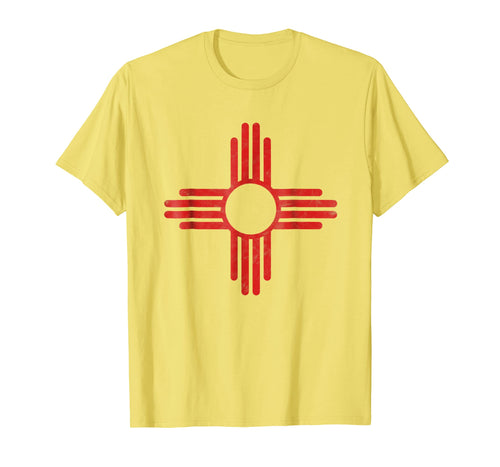 Vintage New Mexico Flag Zia Sun Retro Distressed T-Shirt