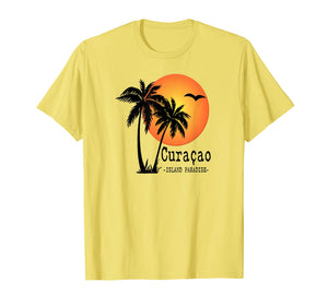 CURACAO Souvenir TShirt Holiday Travel Gift Island Sun Palm