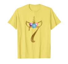 Load image into Gallery viewer, 7th Birthday T-shirt Seven Birthday Unicorn Shirt for girls
