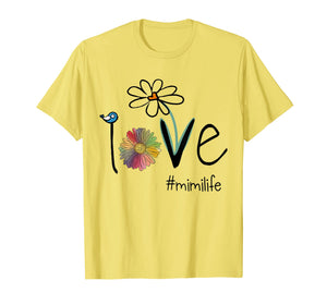 Love Mimi Life - Art Flower Bird Tshirt For Mother's day