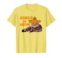 Load image into Gallery viewer, Mens Cinco De Meow T-Shirt Funny Cat Cinco De Mayo

