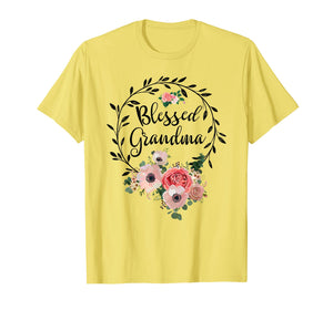 Blessed Grandma T-Shirt with floral, heart Mother's Day Gift