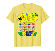 Load image into Gallery viewer, All 12 National Soccer Teams to Brazil with Samba T-Shirt
