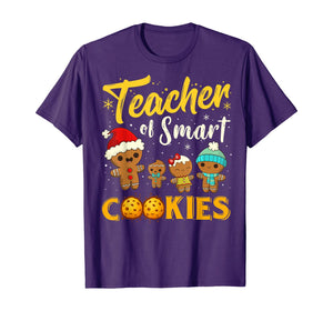 Christmas Teacher Of Smart Cookies Funny Teacher Xmas Gift T-Shirt