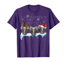 Load image into Gallery viewer, Christmas Pajama Three Hippie Elephants Costume Xmas gift T-Shirt
