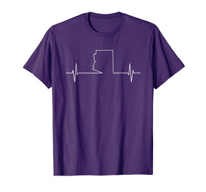 Arizona Heartbeat T Shirt US States Lover Pulse Gift Tee