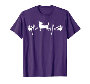 CHIWEENIE DOG LOVE T-SHIRT, Heartbeat Paw Gift Shirt
