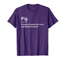 Load image into Gallery viewer, Best Hilarious Pig and Bacon Definition Funny Gift T-Shirt
