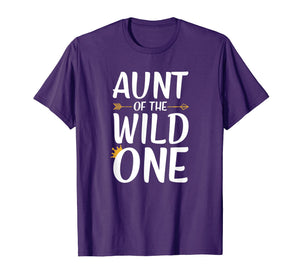 Aunt Of The Wild One Thing Shirt Womens 1st Birthday Gift