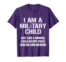 Load image into Gallery viewer, Military Child Month Purple Up Pride Cool Brave T Shirt
