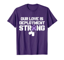 Load image into Gallery viewer, Military Child Month Purple Up Pride Deployment T Shirt
