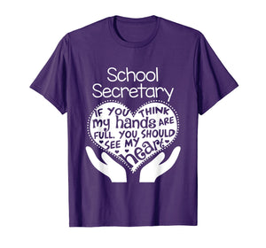 School Secretary Clerk Office T shirt Heart Group Gift