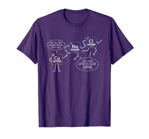 Salt And Copper Funny Periodic Table Chemistry Pun T Shirt