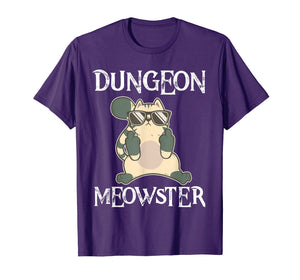 Dungeon Moewster Cats RPG DND T Shirt DM Funny Cat Gift