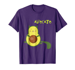Avocato Funny T-Shirt Cute Cat Avocado Gift For Vegan