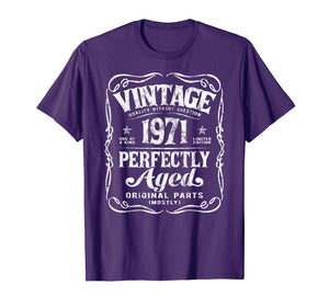 Vintage Made In 1971 T-Shirt 48th Birthday Gift