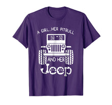 Load image into Gallery viewer, A girl Her Pitbull and her Jeep T shirt Jeep Girl Gift
