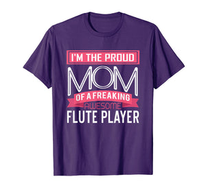 Proud Mom Awesome Flute Player Marching Band T-Shirt
