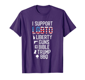 I Support LGBTQ Liberty Guns Bible Trump BBQ American Flag