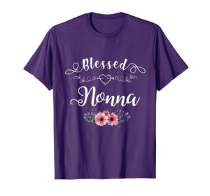 Blessed Nonna T-Shirt With Floral, Heart Mother's Day Gift
