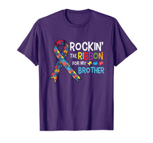 Load image into Gallery viewer, Autism Brother - Rockin&#39; the Ribbon for My Brother T-Shirt
