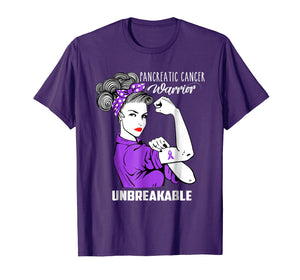 Pancreatic Cancer Warrior Unbreakable Shirt Awareness Gift