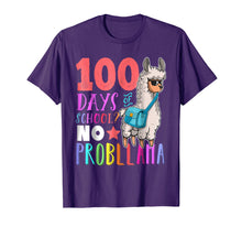 Load image into Gallery viewer, 100 Days of School No Probllama Llama Shirt Llama Gift Girls
