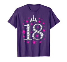 Load image into Gallery viewer, 18th Birthday T-shirt. Eighteen Birthday tshirt for girls.
