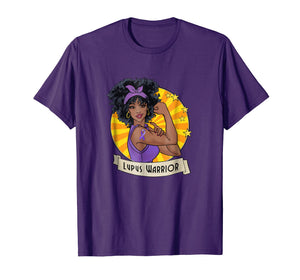 Lupus Warrior T-shirt Purple Awareness Ribbon