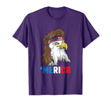 Load image into Gallery viewer, Merica T-Shirt Patriotic Mullet Eagle | Men Women Kids
