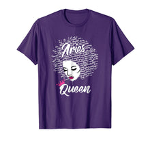 Load image into Gallery viewer, Aries Zodiac Birthday Afro Gift T-Shirt for Black Women
