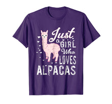Load image into Gallery viewer, LVGTeam: Just a Girl Who Loves ALPACAS t-shirt
