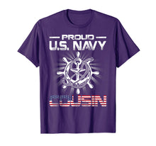 Load image into Gallery viewer, Proud US Navy Cousin T-Shirt

