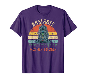 Namaste Mother Fuckers - Yoga Humor Vintage Retro T-Shirt