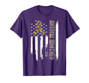 Autism Brother Shirt American Flag Autism Awareness Gift Boy