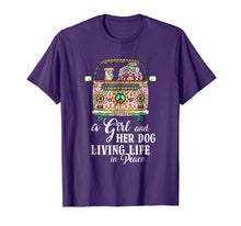 Load image into Gallery viewer, A Girl And Her Dog Living Life In Peace T-Shirt Peace Day
