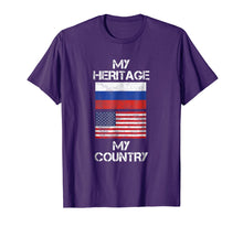 Load image into Gallery viewer, My Heritage My Country Russian American Russia Flag T-Shirt
