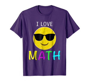 I LOVE MATH TSHIRT FOR TEACHERS EMOJI HEARTS LOVE