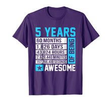 Load image into Gallery viewer, 5th Birthday Shirt 5 Years of Being Awesome
