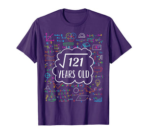 Square Root of 121 11th birthday T-Shirt for 11 years old