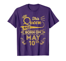 Load image into Gallery viewer, Queen are Born in May 2009 10th Birthday Shirt Girls
