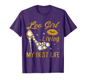 Leo Girl Living My Best Life Tshirt