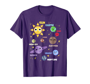 Cute Solar System Shirt Kids Toddlers Astronomy