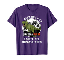 Load image into Gallery viewer, Don&#39;t Mess With Grandmasaurus You&#39;ll Get Jurasskicked Shirt
