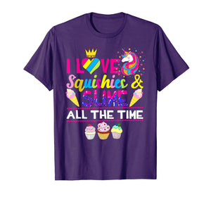 Love Squishies & Slime Time Rainbow Unicorn Narwhal T-Shirt