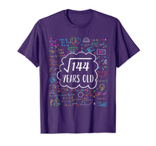 Load image into Gallery viewer, Square Root of 144 12th birthday T-Shirt for 12 years old
