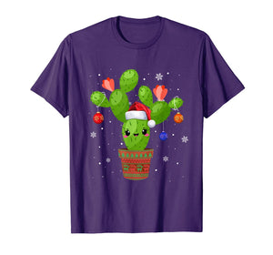 Cactus Christmas Tree Gift Santa Xmas Succulent Plant Lovers T-Shirt
