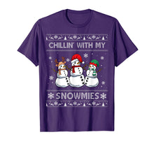 Load image into Gallery viewer, Chillin With My Snowmies Funny Ugly Christmas Pajama Xmas T-Shirt
