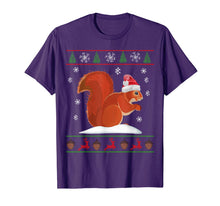 Load image into Gallery viewer, Cute Squirrel Santa&#39;s Hat Ugly Christmas Sweater Tee Xmas T-Shirt

