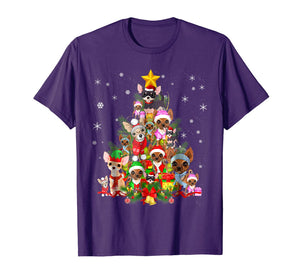 Chihuahua Christmas Tree T Shirt Xmas Gift For Chihuahua Dog T-Shirt